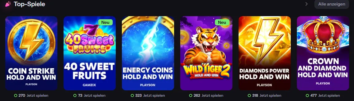 Spielkatalog im Online Casino – Slots, Tischspiele und Live-Casino auf einer Seite