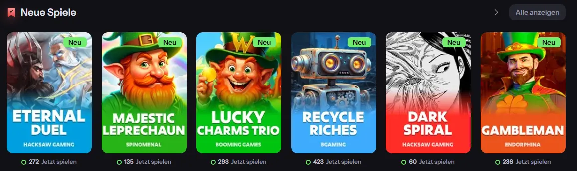 Auswahl an Spielautomaten – verschiedene Themen, Jackpots und neue Releases