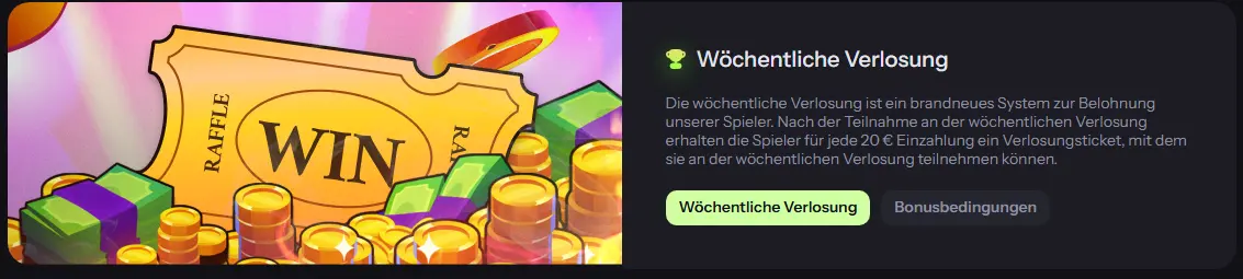Einzahlungsbonus – prozentualer Bonus auf die Aufladung des Spielerkontos